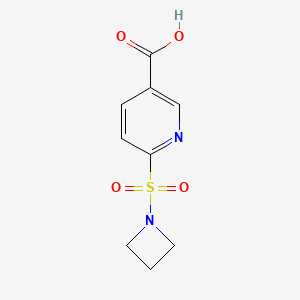 molecular formula C9H10N2O4S B11867928 6-(Azetidin-1-ylsulfonyl)nicotinic acid 