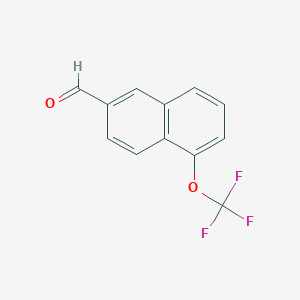 molecular formula C12H7F3O2 B11868032 1-(Trifluoromethoxy)naphthalene-6-carboxaldehyde 