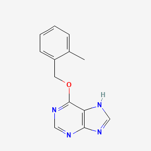 molecular formula C13H12N4O B11868046 6-[(2-methylphenyl)methoxy]-7H-purine CAS No. 67733-76-0