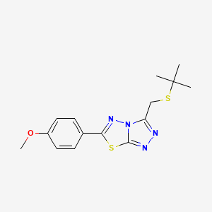 3-[(Tert-butylsulfanyl)methyl]-6-(4-methoxyphenyl)[1,2,4]triazolo[3,4-b][1,3,4]thiadiazole