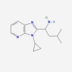 1-(3-Cyclopropyl-3H-imidazo[4,5-b]pyridin-2-yl)-3-methylbutan-1-amine