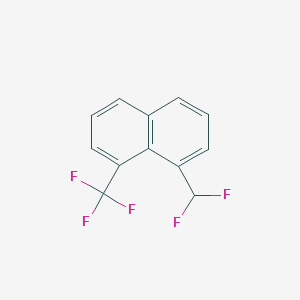 molecular formula C12H7F5 B11868482 1-(Difluoromethyl)-8-(trifluoromethyl)naphthalene 