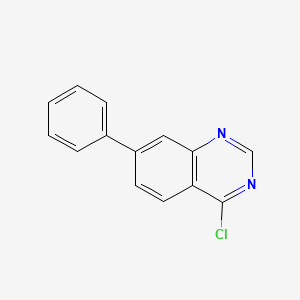 molecular formula C14H9ClN2 B11868492 4-Chloro-7-phenylquinazoline 