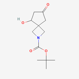 molecular formula C12H19NO4 B11868502 2-Boc-5-hydroxy-7-oxo-2-azaspiro[3.4]octane 