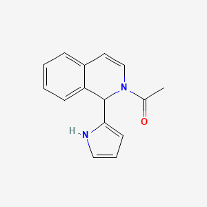 molecular formula C15H14N2O B11868648 1-(1-(1H-Pyrrol-2-yl)isoquinolin-2(1H)-yl)ethanone CAS No. 827320-68-3