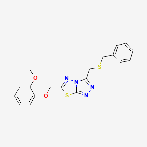 3-[(Benzylsulfanyl)methyl]-6-[(2-methoxyphenoxy)methyl][1,2,4]triazolo[3,4-b][1,3,4]thiadiazole