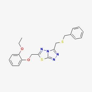 3-[(Benzylsulfanyl)methyl]-6-[(2-ethoxyphenoxy)methyl][1,2,4]triazolo[3,4-b][1,3,4]thiadiazole