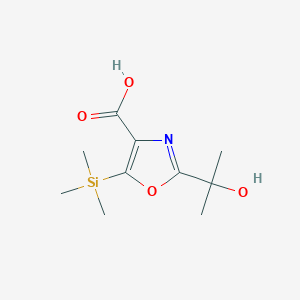 2-(2-Hydroxypropan-2-yl)-5-(trimethylsilyl)-1,3-oxazole-4-carboxylic acid