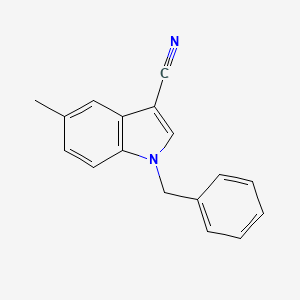 molecular formula C17H14N2 B11868894 1-Benzyl-5-methyl-1H-indole-3-carbonitrile 