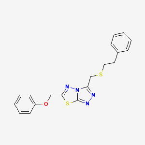 6-(Phenoxymethyl)-3-{[(2-phenylethyl)sulfanyl]methyl}[1,2,4]triazolo[3,4-b][1,3,4]thiadiazole