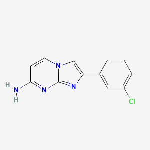 molecular formula C12H9ClN4 B11869268 2-(3-Chlorophenyl)imidazo[1,2-A]pyrimidin-7-amine 