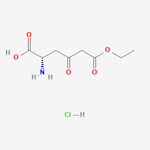 molecular formula C8H14ClNO5 B11869305 (S)-2-Amino-6-ethoxy-4,6-dioxohexanoic acid hydrochloride 