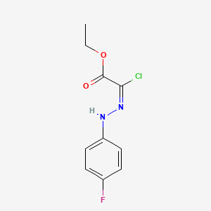 molecular formula C10H10ClFN2O2 B11869329 ethyl (2E)-2-chloro-2-[(4-fluorophenyl)hydrazinylidene]acetate 