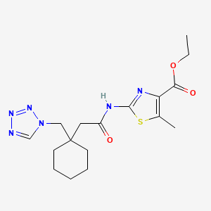 ethyl 5-methyl-2-({[1-(1H-tetrazol-1-ylmethyl)cyclohexyl]acetyl}amino)-1,3-thiazole-4-carboxylate