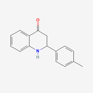 molecular formula C16H15NO B11869439 4(1H)-Quinolinone, 2,3-dihydro-2-(4-methylphenyl)- CAS No. 130820-62-1