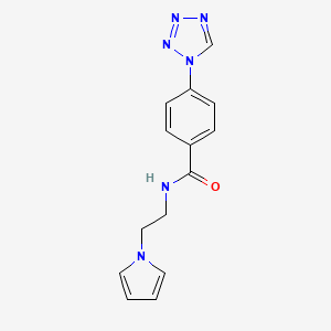 N-(2-(1H-pyrrol-1-yl)ethyl)-4-(1H-tetrazol-1-yl)benzamide