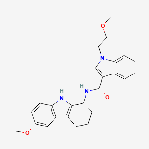 molecular formula C25H27N3O3 B1186955 1-(2-methoxyethyl)-N-(6-methoxy-2,3,4,9-tetrahydro-1H-carbazol-1-yl)-1H-indole-3-carboxamide 