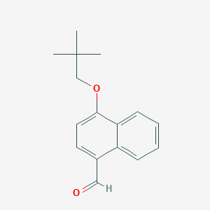 molecular formula C16H18O2 B11869589 4-(Neopentyloxy)-1-naphthaldehyde 