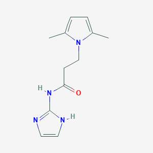 molecular formula C12H16N4O B1186962 3-(2,5-dimethyl-1H-pyrrol-1-yl)-N-(1H-imidazol-2-yl)propanamide 