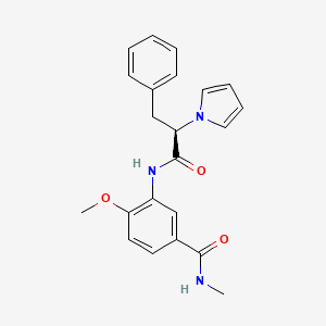4-methoxy-N-methyl-3-{[3-phenyl-2-(1H-pyrrol-1-yl)propanoyl]amino}benzamide