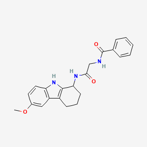 N-{2-[(6-methoxy-2,3,4,9-tetrahydro-1H-carbazol-1-yl)amino]-2-oxoethyl}benzamide