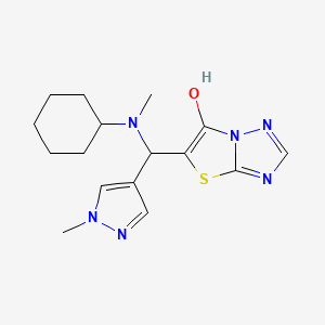 5-[[cyclohexyl(methyl)amino](1-methyl-1H-pyrazol-4-yl)methyl][1,3]thiazolo[3,2-b][1,2,4]triazol-6-ol