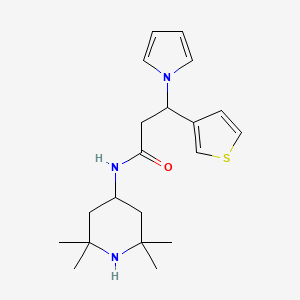 3-(1H-pyrrol-1-yl)-N-(2,2,6,6-tetramethylpiperidin-4-yl)-3-(thiophen-3-yl)propanamide