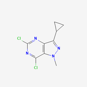 5,7-Dichloro-3-cyclopropyl-1-methyl-1H-pyrazolo[4,3-d]pyrimidine