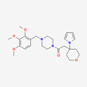 2-[4-(1H-pyrrol-1-yl)tetrahydro-2H-pyran-4-yl]-1-[4-(2,3,4-trimethoxybenzyl)piperazin-1-yl]ethanone