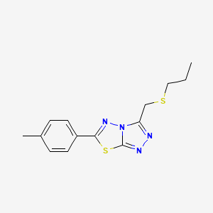 6-(4-Methylphenyl)-3-[(propylsulfanyl)methyl][1,2,4]triazolo[3,4-b][1,3,4]thiadiazole