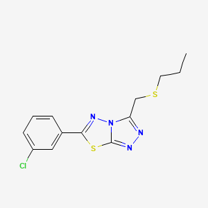 6-(3-Chlorophenyl)-3-[(propylsulfanyl)methyl][1,2,4]triazolo[3,4-b][1,3,4]thiadiazole