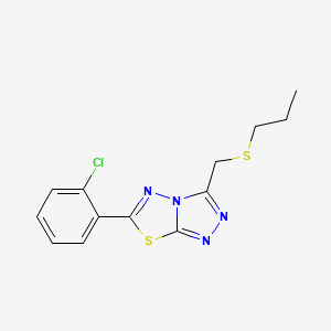 6-(2-Chlorophenyl)-3-[(propylsulfanyl)methyl][1,2,4]triazolo[3,4-b][1,3,4]thiadiazole