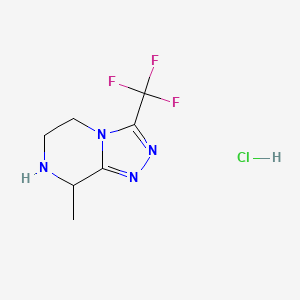 8-Methyl-3-(trifluoromethyl)-5,6,7,8-tetrahydro-[1,2,4]triazolo[4,3-a]pyrazine hydrochloride