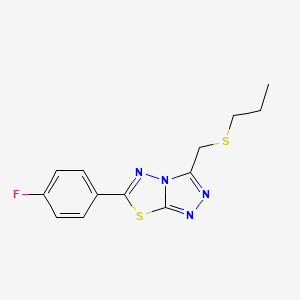 6-(4-Fluorophenyl)-3-[(propylsulfanyl)methyl][1,2,4]triazolo[3,4-b][1,3,4]thiadiazole