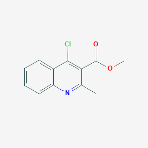 molecular formula C12H10ClNO2 B11870710 Methyl 4-chloro-2-methylquinoline-3-carboxylate 