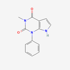 molecular formula C13H11N3O2 B11870724 3-Methyl-1-phenyl-1h-pyrrolo[2,3-d]pyrimidine-2,4(3h,7h)-dione CAS No. 39929-82-3