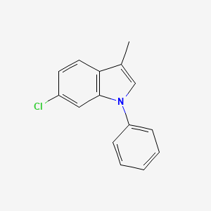 molecular formula C15H12ClN B11870736 6-Chloro-3-methyl-1-phenyl-1H-indole CAS No. 918163-13-0