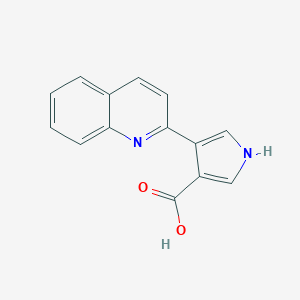 molecular formula C14H10N2O2 B11870753 4-(Quinolin-2-yl)-1H-pyrrole-3-carboxylic acid 