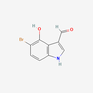 molecular formula C9H6BrNO2 B11870762 5-bromo-4-hydroxy-1H-indole-3-carbaldehyde CAS No. 404887-97-4