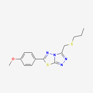 6-(4-Methoxyphenyl)-3-[(propylsulfanyl)methyl][1,2,4]triazolo[3,4-b][1,3,4]thiadiazole