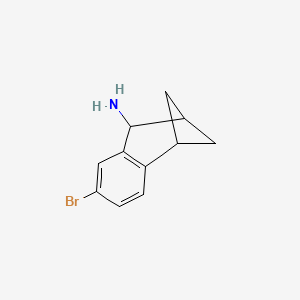 molecular formula C11H12BrN B11870793 6-Bromo-1,2,3,4-tetrahydro-1,3-methanonaphthalen-4-amine 