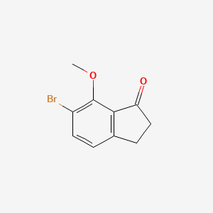 molecular formula C10H9BrO2 B11870836 6-Bromo-7-methoxy-2,3-dihydro-1H-inden-1-one 