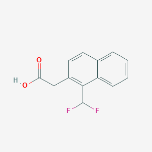 molecular formula C13H10F2O2 B11870889 1-(Difluoromethyl)naphthalene-2-acetic acid 