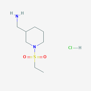 (1-(Ethylsulfonyl)piperidin-3-yl)methanamine hydrochloride