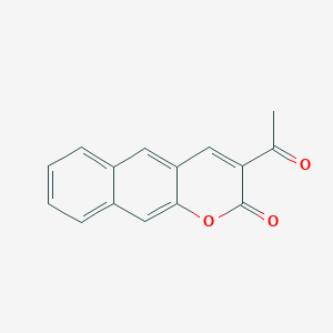 molecular formula C15H10O3 B11870891 2H-Naphtho[2,3-b]pyran-2-one, 3-acetyl- CAS No. 104970-15-2