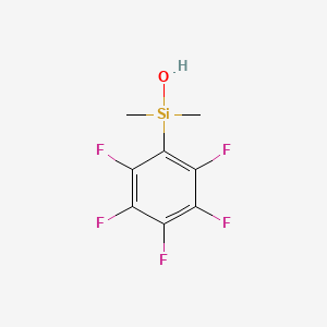 molecular formula C8H7F5OSi B11870901 Dimethyl(pentafluorophenyl)silanol CAS No. 63107-86-8