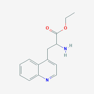 molecular formula C14H16N2O2 B11870903 Ethyl 2-amino-3-(quinolin-4-YL)propanoate CAS No. 603945-43-3