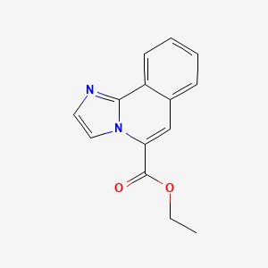 molecular formula C14H12N2O2 B11870917 Imidazo[2,1-a]isoquinoline-5-carboxylic acid, ethyl ester CAS No. 183795-31-5