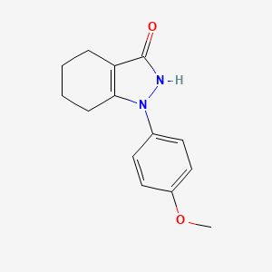 molecular formula C14H16N2O2 B11870939 1-(4-Methoxyphenyl)-4,5,6,7-tetrahydro-1H-indazol-3(2H)-one CAS No. 61088-00-4