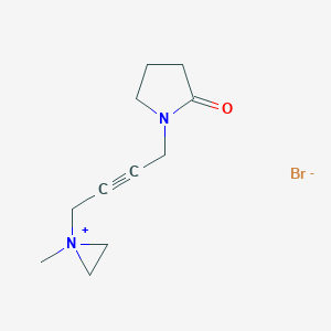 1-Methyl-1-(4-(2-oxo-1-pyrrolidinyl)-2-butynyl)aziridinium bromide